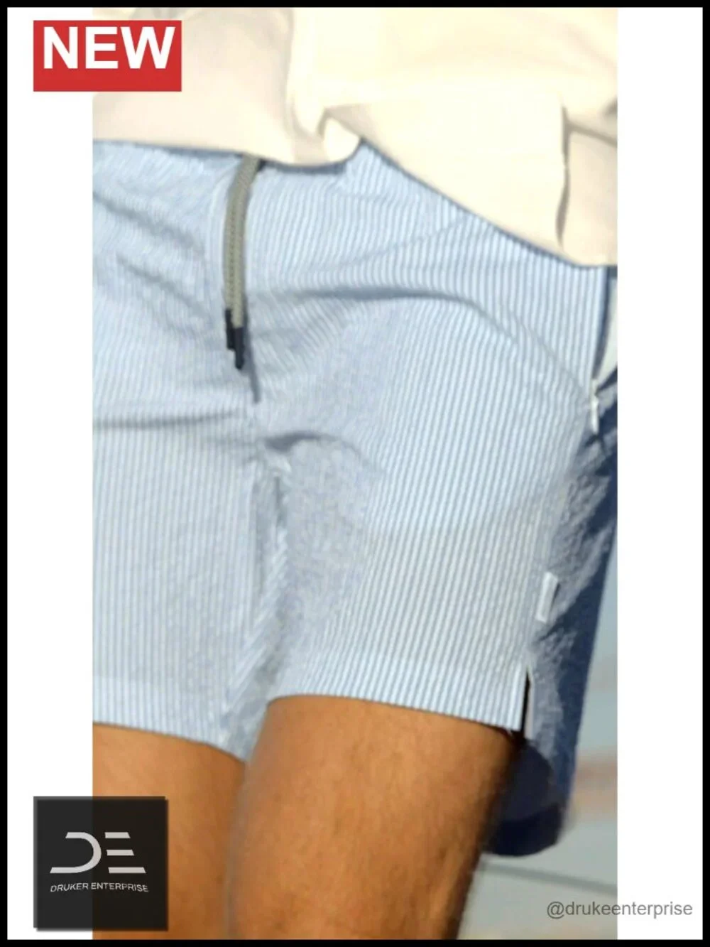 Men's Seersucker Swim Trunks 5.5